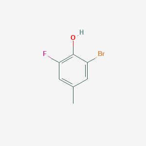 molecular formula C7H6BrFO B1374983 2-Bromo-6-fluoro-4-methylphenol CAS No. 1394291-51-0