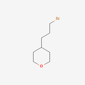 molecular formula C8H15BrO B1374985 4-(3-Bromopropyl)oxane CAS No. 1050496-70-2