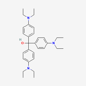 molecular formula C31H43N3O B13749866 Benzenemethanol, 4-(diethylamino)-alpha,alpha-bis[4-(diethylamino)phenyl]- CAS No. 596-49-6
