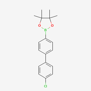 molecular formula C18H20BClO2 B1374987 2-[4-(4-Chlorophenyl)phenyl]-4,4,5,5-tetramethyl-1,3,2-dioxaborolane CAS No. 942589-53-9