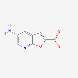 molecular formula C9H8N2O3 B13749889 Methyl 5-aminofuro[2,3-b]pyridine-2-carboxylate 
