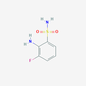 molecular formula C6H7FN2O2S B1374989 2-Amino-3-fluorobenzene-1-sulfonamide CAS No. 1161945-86-3