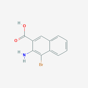molecular formula C11H8BrNO2 B1374991 3-Amino-4-bromo-2-naphthoic acid CAS No. 5043-27-6