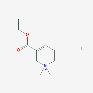 molecular formula C10H18INO2 B13749919 1-Methyl-3-carboethoxy-1,2,5,6-tetrahydropyridinium iodide CAS No. 5822-68-4