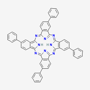 molecular formula C56H34N8 B13749923 29H,31H-Phthalocyanine, 2,9,16,23-tetraphenyl- CAS No. 26160-82-7