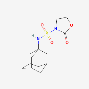 molecular formula C13H20N2O4S B13749956 3-Oxazolidinesulfonamide, 2-oxo-N-(tricyclo(3.3.1.1(sup 3,7))decyl)- CAS No. 116943-66-9
