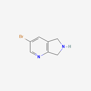 molecular formula C7H7BrN2 B1374999 3-Bromo-6,7-dihydro-5H-pyrrolo[3,4-b]pyridine CAS No. 905273-36-1