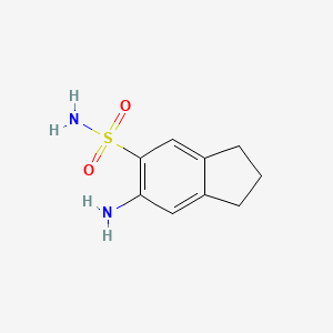 molecular formula C9H12N2O2S B1375000 6-氨基-2,3-二氢-1h-茚-5-磺酰胺 CAS No. 1161945-96-5