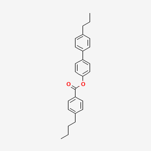 molecular formula C26H28O2 B13750018 Benzoic acid, 4-butyl-, 4'-propyl[1,1'-biphenyl]-4-yl ester CAS No. 59748-32-2