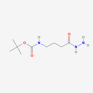 molecular formula C9H19N3O3 B1375004 tert-butyl N-[3-(hydrazinecarbonyl)propyl]carbamate CAS No. 860653-06-1