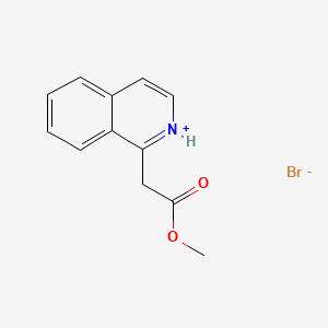 molecular formula C12H12BrNO2 B13750059 Isoquinolinium, methoxycarbonylmethyl-, bromide CAS No. 55841-58-2