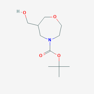 molecular formula C11H21NO4 B1375006 Tert-butyl 6-(hydroxymethyl)-1,4-oxazepane-4-carboxylate CAS No. 1063734-19-9