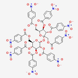 molecular formula C68H46N8O35 B13750061 a-D-Glucopyranoside,1,3,4,6-tetrakis-O-(4-nitrobenzoyl)-b-D-fructofuranosyl,2,3,4,6-tetrakis(4-nitrobenzoate) 