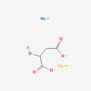 molecular formula C4H4FeNaO5+ B13750072 Sodium;2-hydroxybutanedioate;iron(2+) CAS No. 12001-62-6