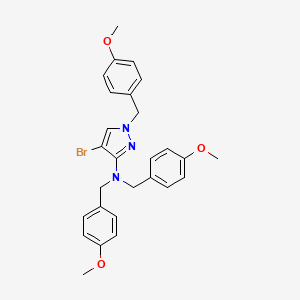 molecular formula C27H28BrN3O3 B1375008 4-Bromo-N,N,1-tris(4-methoxybenzyl)-1H-pyrazol-3-amine CAS No. 930286-87-6