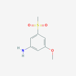 molecular formula C8H11NO3S B1375009 3-甲氧基-5-(甲磺酰基)苯胺 CAS No. 62606-02-4