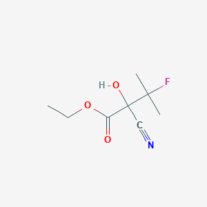 molecular formula C8H12FNO3 B137501 Ethyl 2-cyano-3-fluoro-2-hydroxy-3-methylbutanoate CAS No. 153431-42-6