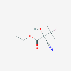 Ethyl 2-cyano-3-fluoro-2-hydroxy-3-methylbutanoate