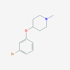 molecular formula C12H16BrNO B1375011 4-(3-Bromophenoxy)-1-methylpiperidine CAS No. 790667-52-6