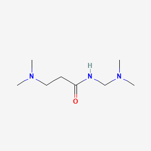 molecular formula C8H19N3O B13750119 3-(Dimethylamino)-N-((dimethylamino)methyl)propionamide CAS No. 52657-30-4