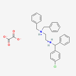 molecular formula C31H31ClN2O4 B13750126 N-(alpha-(p-Chlorophenyl)benzyl)-N',N'-dibenzylethylenediamine oxalate CAS No. 23921-06-4