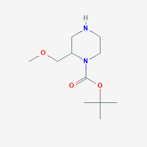 molecular formula C11H22N2O3 B1375013 叔丁基 2-(甲氧基甲基)哌嗪-1-羧酸酯 CAS No. 1334336-12-7