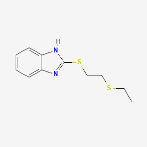 molecular formula C11H14N2S2 B13750133 Benzimidazole, 2-(2-(ethylthio)ethylthio)- CAS No. 23012-84-2