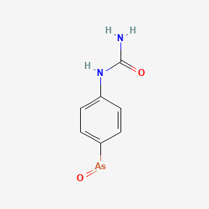 molecular formula C7H7AsN2O2 B13750142 Arsine, 4-carbamidophenyloxo- CAS No. 2490-89-3