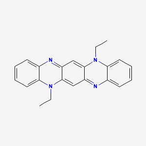 molecular formula C22H20N4 B13750160 Quinoxalino[2,3-b]phenazine, 5,12-diethyl-5,12-dihydro- CAS No. 23838-74-6