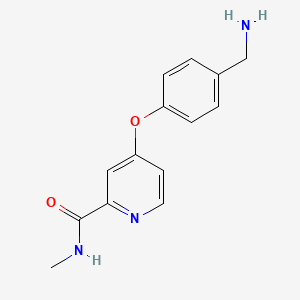 molecular formula C14H15N3O2 B1375017 4-[4-(氨基甲基)苯氧基]-N-甲基吡啶-2-甲酰胺 CAS No. 685533-80-6