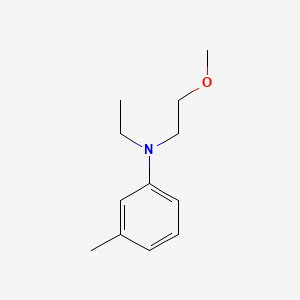 molecular formula C12H19NO B13750178 Benzenamine, N-ethyl-N-(2-methoxyethyl)-3-methyl- CAS No. 56773-61-6