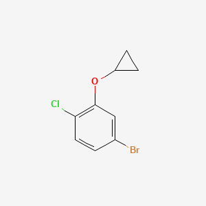 molecular formula C9H8BrClO B1375019 4-Bromo-1-chloro-2-cyclopropoxybenzene CAS No. 1201196-54-4