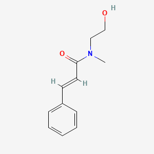 molecular formula C12H15NO2 B13750194 Cinnamamide, N-(2-hydroxyethyl)-N-methyl- CAS No. 30687-16-2
