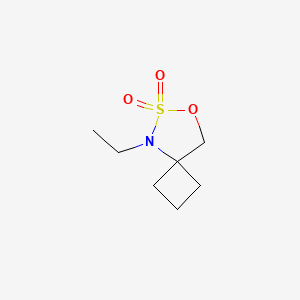 molecular formula C7H13NO3S B13750196 5-Ethyl-7-oxa-6-thia-5-azaspiro[3.4]octane-6,6-dioxide 
