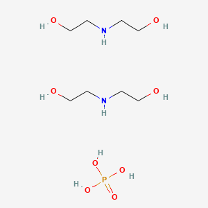 molecular formula C8H25N2O8P B13750197 Phosphoric acid--2,2'-azanediyldi(ethan-1-ol) (1/2) CAS No. 32154-53-3