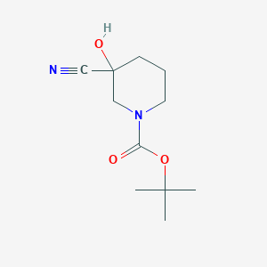 molecular formula C11H18N2O3 B1375021 Tert-butyl 3-cyano-3-hydroxypiperidine-1-carboxylate CAS No. 1219832-34-4
