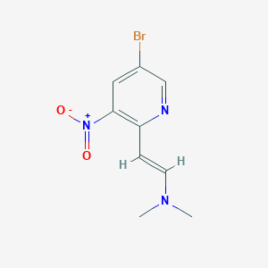 molecular formula C9H10BrN3O2 B1375022 (E)-2-(5-Bromo-3-nitropyridin-2-yl)-N,N-dimethylethen-1-amine CAS No. 1229457-88-8