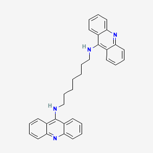 molecular formula C33H32N4 B13750222 Acridine, 9,9'-heptamethylenediiminobis- CAS No. 61732-87-4