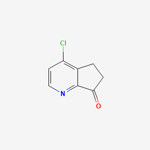 molecular formula C8H6ClNO B1375023 4-chloro-5,6-dihydro-7H-Cyclopenta[b]pyridin-7-one CAS No. 1239661-60-9