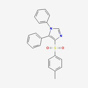 molecular formula C22H18N2O2S B13750236 1,5-Diphenyl-4-tosylimidazole CAS No. 37118-25-5