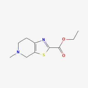 molecular formula C10H14N2O2S B1375026 ethyl 5-methyl-4H,5H,6H,7H-[1,3]thiazolo[5,4-c]pyridine-2-carboxylate CAS No. 1250410-35-5