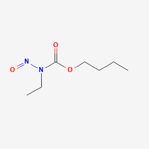 molecular formula C7H14N2O3 B13750321 Carbamic acid, ethylnitroso-, butyl ester CAS No. 55602-37-4