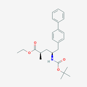 molecular formula C25H33NO4 B1375034 (2R,4S)-5-biphenyl-4-yl-4-tert-butoxycarbonylamino-2-methylpentanoic acid ethyl ester CAS No. 149709-60-4