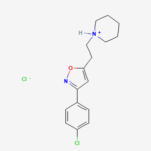 molecular formula C16H20Cl2N2O B13750428 3-(p-Chlorophenyl)-5-(2-piperidinoethyl)isoxazole hydrochloride CAS No. 5243-94-7
