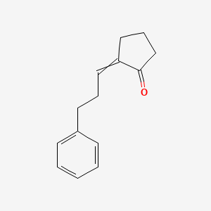 molecular formula C14H16O B13750429 Cyclopentanone, 2-(3-phenylpropylidene)- CAS No. 54322-81-5