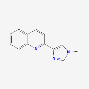 molecular formula C13H11N3 B13750437 Quinoline, 2-(1-methyl-1H-imidazol-4-yl)- CAS No. 2552-96-7