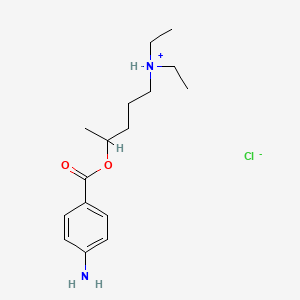 molecular formula C16H27ClN2O2 B13750477 p-Aminobenzoic acid, 5-(diethylamino)-2-pentyl ester, hydrochloride CAS No. 78329-78-9