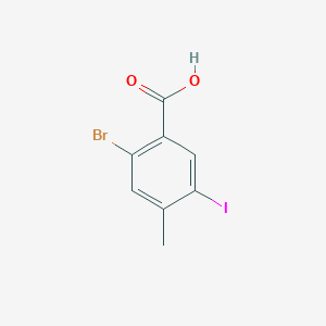 B1375053 2-Bromo-5-iodo-4-methylbenzoic acid CAS No. 1022983-53-4