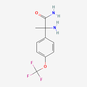 molecular formula C10H11F3N2O2 B13750534 2-amino-2-[4-(trifluoromethoxy)phenyl]propanamide 