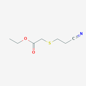 molecular formula C7H11NO2S B13750563 [(2-Cyanoethyl)thio]acetic acid, ethyl ester CAS No. 5331-38-4